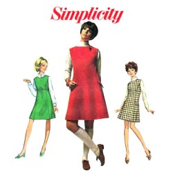 7824 SIMPLICITY 1968 EZ SLEEVELESS PRINCESS JUMPER 2 LENGTHS PATTERN 10 32.5''